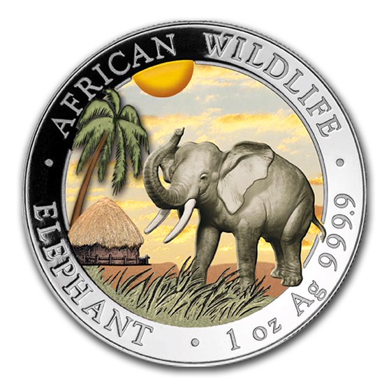 2017 Somalia 1 oz Silver Elephant (Colorized) 2017 Somalia 1 oz Silver Elephant (Colorized)